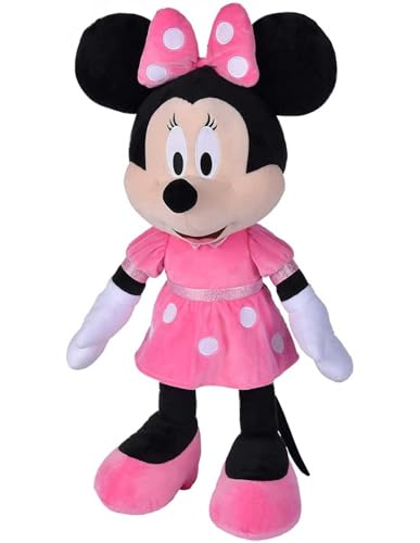 Simba 6315870233PRO - Disney Minnie Mouse, 60cm Plüschtier im pinken Kleid, Kuscheltier, Micky Maus, ab den ersten Lebensmonaten von Simba