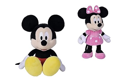 Simba 6315870256 - Disney Mickey & Mimmi Mouse Kuscheltiere - Disney Mickey & Mimmi Mouse wie Kuscheltiere, 20 cm, Ab 0 Monaten, Zufällige Auswahl von Simba
