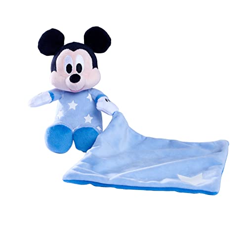 Simba 6315870351 - Disney Gute Nacht Mickey Maus Schmusetuch, Glow in the dark Plüsch, Micky Mouse, Babyspielzeug, Kuscheltier, Trösterchen, ab den ersten Lebensmonaten geeignet von Simba
