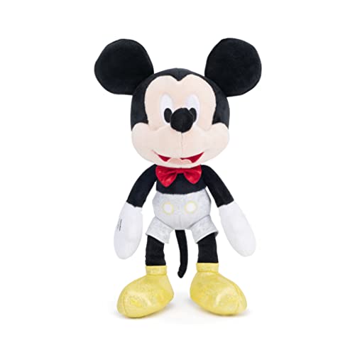 Simba 6315870395 - Disney 100 Jahre, Sparkly Mickey Mouse, 25cm Plüschtier, Micky Maus, Jubiläumsartikel, ab den ersten Lebensmonaten von Simba
