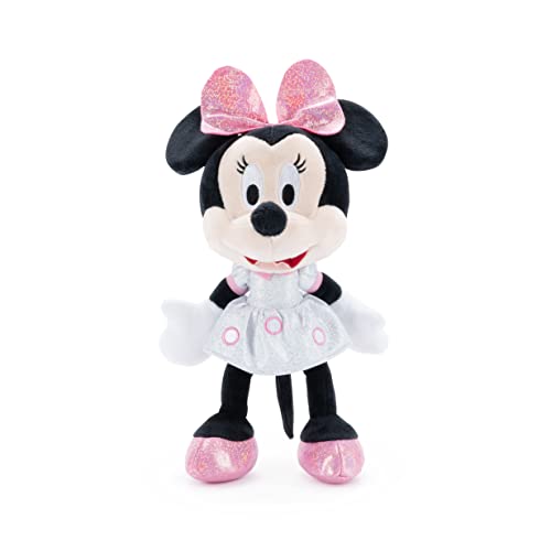 Simba 6315870396 - Disney 100 Jahre, Sparkly Minnie Mouse, 25cm Plüschtier, Micky Maus, Jubiläumsartikel, ab den ersten Lebensmonaten von Simba