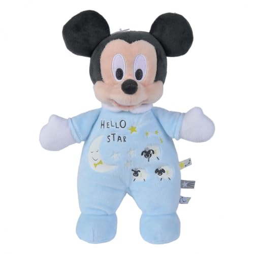 Simba 6315872502 - Disney Mickey Mouse 25cm Plüschtier, Glow in the Dark, Micky Maus, Plüschspielzeug, ab den ersten Lebensmonaten von Simba