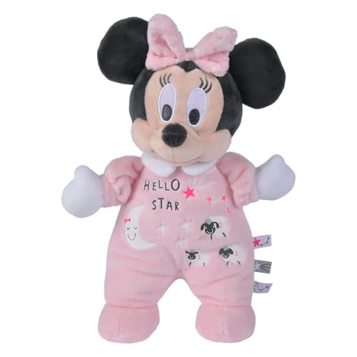 Simba 6315872503 - Disney Minnie 25cm Plüschtier, Glow in the Dark, Mickey Mouse, Plüschspielzeug, ab den ersten Lebensmonaten von Simba