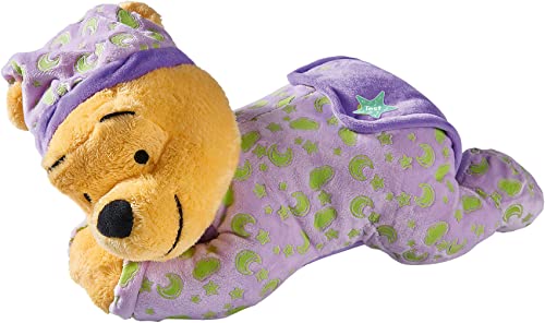 Simba 6315874904 - Winnie Puuh, Bär, Kuscheltier, mit Gute-Nacht-Melodie, leuchtet im Dunkeln, 30 cm, für Babys ab dem ersten Monat von Simba