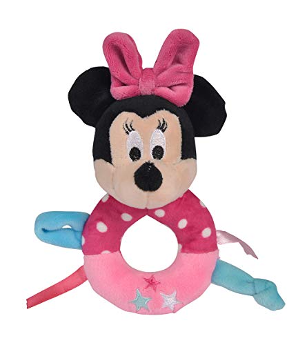 Simba 6315876392 - Disney Minnie Maus Ringrassel, bunt, 14cm, ab den ersten Lebensmonaten geeignet, Babyspielzeug, Rassel, Micky Mouse von Simba