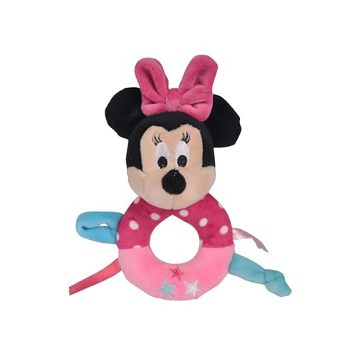 Simba 6315876392 - Disney Minnie Maus Ringrassel, bunt, 14cm, ab den ersten Lebensmonaten geeignet, Babyspielzeug, Rassel, Micky Mouse von Simba