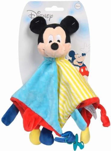 Simba 6315876393 - Disney Mickey 3D Schmusetuch, 42cm, Plüschfigur, Babyspielzeug, ab den ersten Lebensmonaten geeignet von Simba
