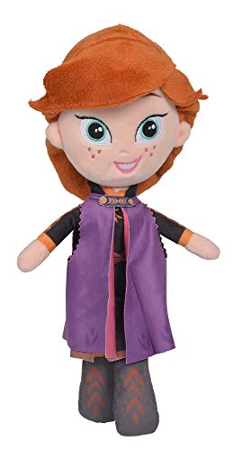 Simba 6315877639 - Disney Frozen II Plüsch Anna 25cm, Plüschspielzeug, Kuscheltier, Eiskönigin, Elsa, Schneemann, ab den ersten Lebensmonaten von Simba