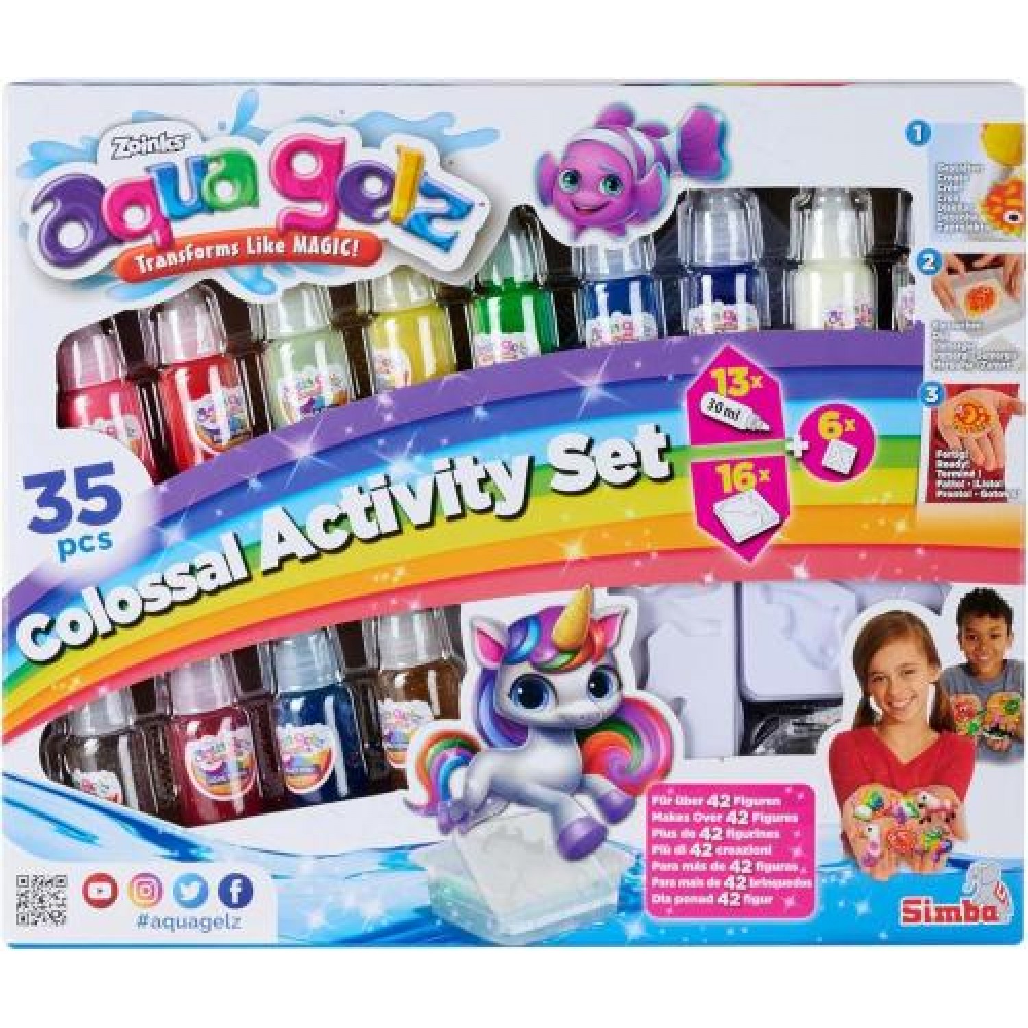 Simba Aqua Gelz Colossal Set 13 tubetti e 16 stampini Simba Aqua Gelz Colossal Set 13 tubetti e 16 stampini von Simba