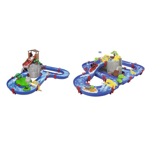 Simba AquaPlay - Adventureland - Wasserbahn mit Berg, Turm und Stausee & AquaPlay - Wasserbahn Set Bergsee - 42-teiliges Spieleset mit Bergsee Simba AquaPlay - Adventureland - Wasserbahn mit Berg, Turm und Stausee & AquaPlay - Wasserbahn Set Bergsee - 42-teiliges Spieleset mit Bergsee von Simba