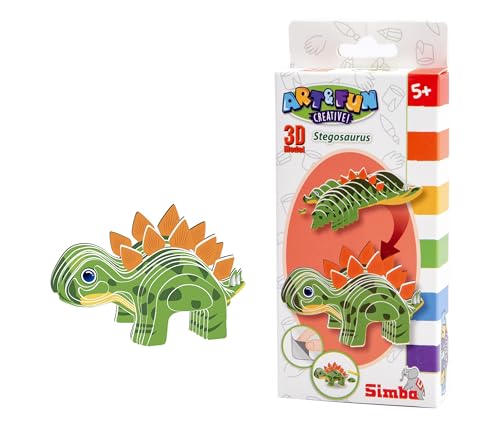 Simba Art and Fun 3D Modell Stegosaurus, Dinosaurier zum Zusammenstecken, einfacher Zusammenbau, ab 5 Jahren Simba Art and Fun 3D Modell Stegosaurus, Dinosaurier zum Zusammenstecken, einfacher Zusammenbau, ab 5 Jahren von Simba