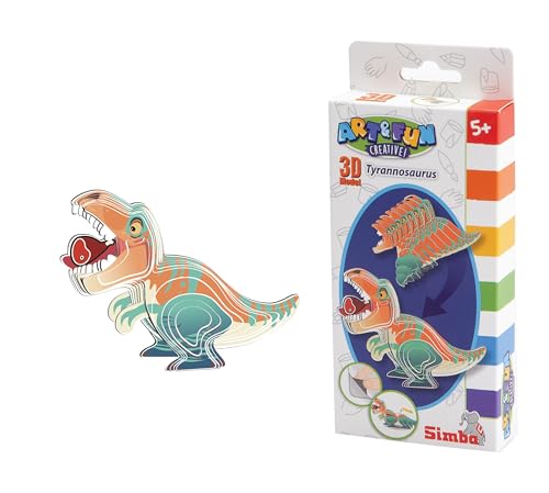 Simba Art and Fun 3D Modell Tyrannosaurus, Dinosaurier zum Zusammenstecken, einfacher Zusammenbau, ab 5 Jahren Simba Art and Fun 3D Modell Tyrannosaurus, Dinosaurier zum Zusammenstecken, einfacher Zusammenbau, ab 5 Jahren von Simba