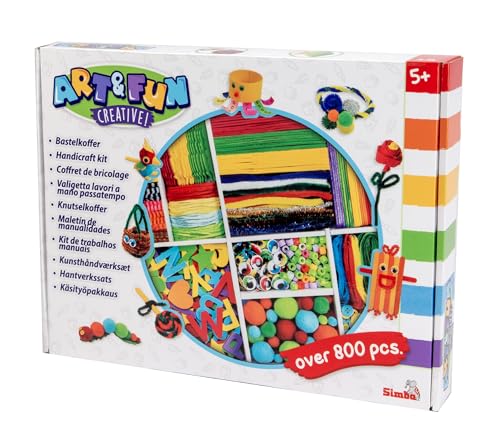 Simba Art & Fun Bastelkoffer, 826 Teile, Kleber Nicht enthalten, ab 5 Jahren von Simba