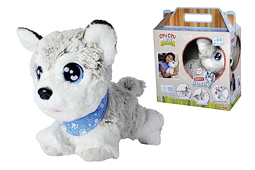 Simba - Chi Chi Love Happy Husky, 105890050009, 3 Jahre, 30 cm, interaktiv, reagieren Sie auf 12 Comans mit 60 Sounds - ITALIENISCHE VERSION von Simba