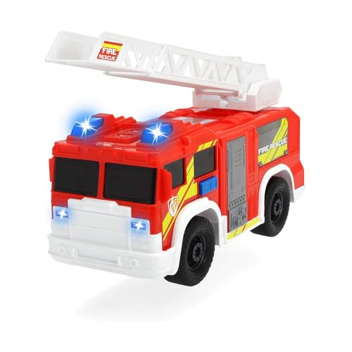 Dickie Toys 203306000 Fire Rescue Unit, Feuerwehrauto, Spielzeugauto, Feuerwehr, bewegliche und ausfahrbare Leiter, Licht & Sound, inkl. Batterien, 30 cm groß, ab 3 Jahren, Mehrfarbig von Dickie Toys