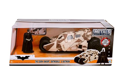 Jada Toys Tumbler Camo Batmobil, hochdetailiertes 1:24 Modellauto inkl. Batman-Figur, Cockpit und Türen können geöffnet werden, mit Freilauf, tarnfarben von Jada