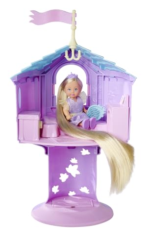 Simba Evi Love Rapunzelturm, Spieluppe als Märchenprinzessin mit extra Langen Haaren und Turm zum Bespielen, 32cm, ab 3 Jahren Simba Evi Love Rapunzelturm, Spieluppe als Märchenprinzessin mit extra Langen Haaren und Turm zum Bespielen, 32cm, ab 3 Jahren von Simba