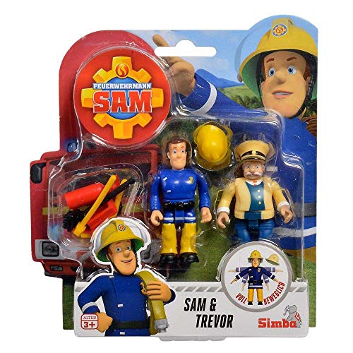 Simba Feuerwehrmann Sam, 2 Sam und Trevor Figuren und Zubehör von Simba