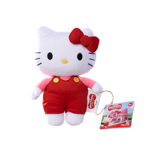 Simba Hello Kitty Plüschtier, 20 cm, Hello Kitty Super Style, 4 Modelle, offizielles Lizenzprodukt, 1 Stück, zufällige Auswahl, geeignet für alle Altersgruppen (109280150) von Simba