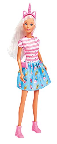 Simba Love Sweet & Fancy / Puppe in einem coolen Outfit mit Haarreif und Umhängetasche / Es Wird nur EIN Artikel geliefert von Simba