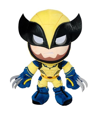 Simba MARVEL Wolverine Plüschfigur 25cm mittelgroße Plüschfigur aus dem Marvel Studios Deadpool und Wolverine Film, Spielzeug für Fans und Sammler von Simba