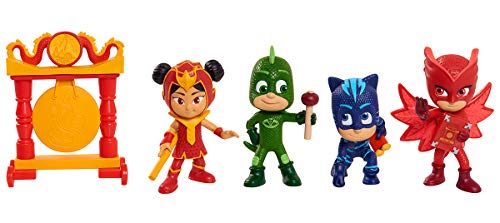 Simba 109402419 - PJ Masks Figuren Set, Pyjamahelden, 4 Action Figuren und Drachen Gong, Staffel 3, 8cm groß, für Kinder ab 3 Jahren von Simba