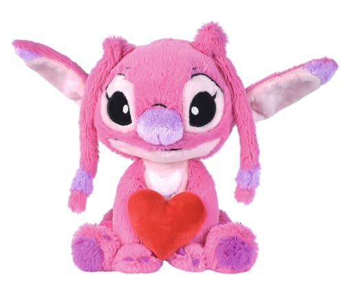 Simba Plüschtier, Engel umarmt EIN Herz, 25 cm, Lilo & Stitch – weiches und liebevolles Plüschtier, offizielles Disney-Lizenzprodukt, geeignet ab 0 Monaten (6315877002X12) von Simba