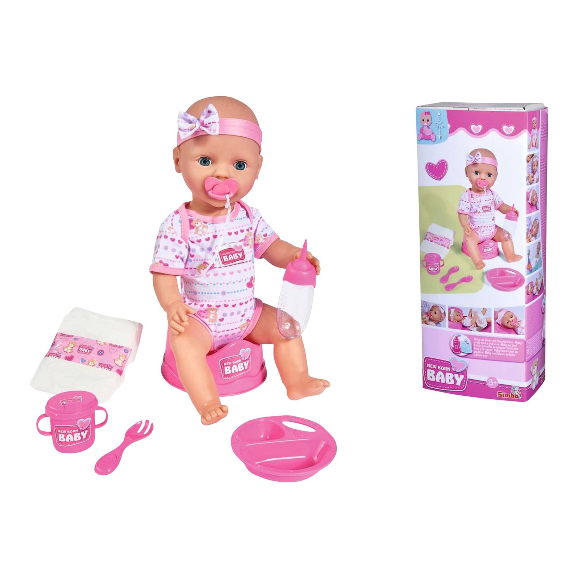 Simba Puppe New Born Baby rosa 43cm von Simba