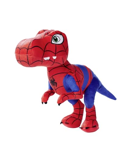 Simba Spidey T-Rex Plüschtier, Dinosaurier-Held, vibrierendes und weiches Design, optimal zum Spielen, Dekorieren und Sammeln, geeignet ab 0 Monaten, Spidey and His Amazing Friends (6315870558) von Simba