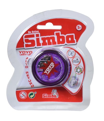 Simba 107230569 - YoYo Light-um, 3-fach sortiert, es wird nur ein Artikel geliefert, mit Licht Effekt, Freilauf, Ersatzschnur, ab 5 Jahre von Simba