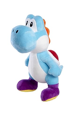 Simba Toys – Super Mario Yoshi Plüschfigur Blau ca 20 cm, weiche Kuschelfigur in fröhlicher Farbe, zum Spielen und Liebhaben, geeignet ab den ersten Lebensmonaten, tolles Geschenk für Kids und Fans von Simba