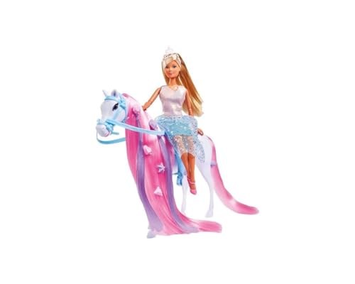 Simba 105733519 - Steffi Love Riding Princess, Puppe als Prinzessin mit Pferd, vollbeweglich, mit Bürste, Haarclip und Zwei Strähnen, 29cm, Für Kinder ab 3 Jahren geeignet Simba 105733519 - Steffi Love Riding Princess, Puppe als Prinzessin mit Pferd, vollbeweglich, mit Bürste, Haarclip und Zwei Strähnen, 29cm, Für Kinder ab 3 Jahren geeignet von STEFFI LOVE