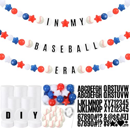 Simgoing Baseball-Geburtstagsbanner, Dekoration, Jumbo-Freundschaftsarmband, Geburtstagsbanner, Set, anpassbare Party, riesige Girlande, Dekoration für Baseball, Sport, Mottoparty, Dekorationen von Simgoing