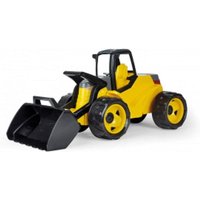 GIGA TRUCKS Aufsitz-Schaufellader Pro, gelb/schwarz, Schaukarton von Simm Spielwaren GmbH