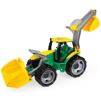 GIGA TRUCKS Traktor mit Frontlader/Baggerarm, grün, Versandkarton von Simm Spielwaren GmbH