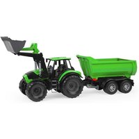 LENA - WORXX Traktor Deutz-Fahr Agrotron 7250 TTV mit Anhänger, Schaukarton von Simm Spielwaren
