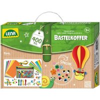 LENA® 42713 - Bastelkoffer Bunt (Papier/Moosgummi/Pompons/etc.), 400 Teile von Simm Spielwaren