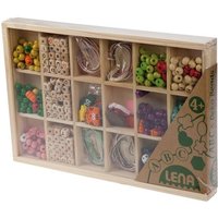 Lena Holzperlen Holzkassette, groß von Simm Spielwaren