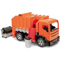 Lena Müllwagen, orange, mit 2 Achsen von Simm Spielwaren