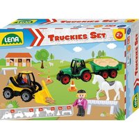 LENA® 01632 - Truckies Set Bauernhof, Schaufellader, Traktor und Zubehör, 13-teilig von Simm Spielwaren