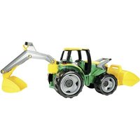 LENA® 02080EC - Giga Trucks, Traktor mit Frontlader/Baggerarm, grün/gelb, Länge 65 cm von LENA