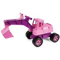 LENA® 02137EC - Giga Trucks, Aufsitz-Bagger, rosa, L/B/H 70x27x32 cm von LENA
