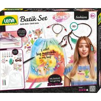 LENA® 42608 - fashion, Batik Set BoHo!, mit Leinen-Rucksack, DIY Kreativset von Simm Spielwaren