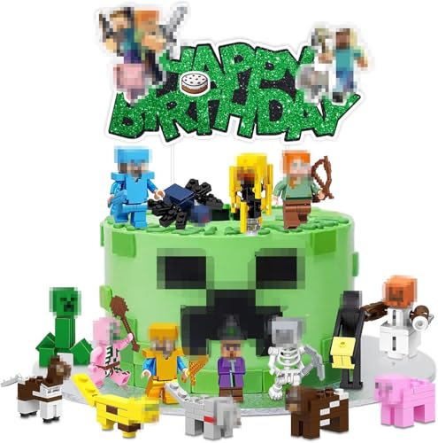 17 Stück Mine Game Tortenfiguren Set,Mine Game Spielzeug Figuren Set,Pixe Figuren Tortendeko, Cartoon Mini Tortenfiguren,Kinder Geburtstag Party Torte Deko Supplies 17 Stück Mine Game Tortenfiguren Set,Mine Game Spielzeug Figuren Set,Pixe Figuren Tortendeko, Cartoon Mini Tortenfiguren,Kinder Geburtstag Party Torte Deko Supplies von Simmpu