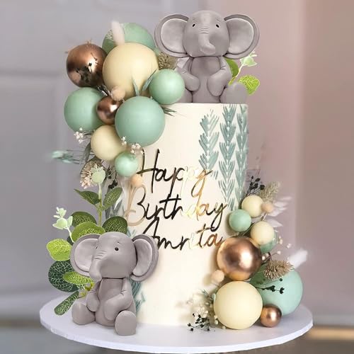 26Pcs Baby Tortendeko,Elefant Cake Decorations,Eukalyptusblattdekoration Babyparty Deko Grün,Diy Cake Topper Für Baby Shower Cake Decorations Taufe Gender Reveal Cake Toppers Party Supplies 26Pcs Baby Tortendeko,Elefant Cake Decorations,Eukalyptusblattdekoration Babyparty Deko Grün,Diy Cake Topper Für Baby Shower Cake Decorations Taufe Gender Reveal Cake Toppers Party Supplies von Simmpu