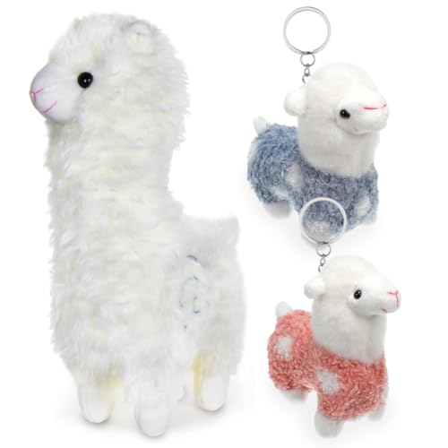Simmpu 3 Stück Alpaka Kuscheltier,Schlüsselanhänger Llama Plüsch,25cm Stand Llama Stofftier Plüschtier,Alpaka Tier Anhänger Geschenk,Niedlich Plüsch Dekorationen,für Geburtstag, Mädchen und Liebhaber Simmpu 3 Stück Alpaka Kuscheltier,Schlüsselanhänger Llama Plüsch,25cm Stand Llama Stofftier Plüschtier,Alpaka Tier Anhänger Geschenk,Niedlich Plüsch Dekorationen,für Geburtstag, Mädchen und Liebhaber von Simmpu