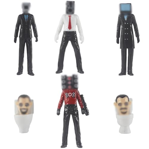 6PCS Toilet Figuren, Toilet Mini Figuren Set, Kuchendekoration, Autodekoration, Anime Modell Statue, Ornamente, Heimdekoration für Mädchen Geschenk 6PCS Toilet Figuren, Toilet Mini Figuren Set, Kuchendekoration, Autodekoration, Anime Modell Statue, Ornamente, Heimdekoration für Mädchen Geschenk von Simmpu