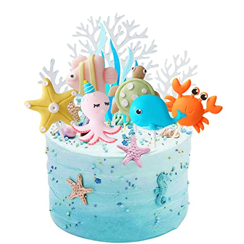 11Pcs Ozean kuchendekoration,Krabben kuchendekoration,Oktopus Meeresschildkröte Cake Decoration, Babyparty-Kuchen-Dekorationen für Geburtstagsparty-Dekor 11Pcs Ozean kuchendekoration,Krabben kuchendekoration,Oktopus Meeresschildkröte Cake Decoration, Babyparty-Kuchen-Dekorationen für Geburtstagsparty-Dekor von Simmpu