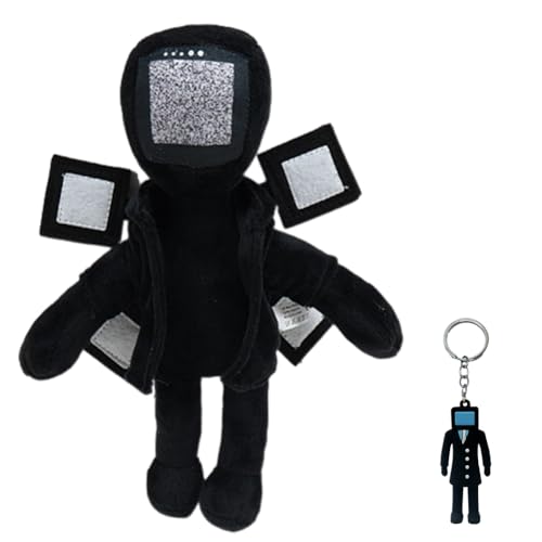 Toilet Man Plüschtiere & Schlüsselanhänger,28cm Toilette 5 Köpfe TV Man Plüschpuppen,Toilet Plush Toys,Stofftier Plüschpuppe,Toilet Man Fun Schlüsselanhänger für Fans Kinder Geburtstagsgeschenke von Simmpu