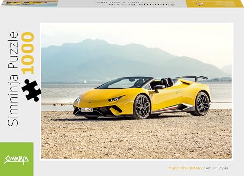 Simninja Puzzle 1000 Teile – Gelber Italienischer Supersportwagen – Anspruchsvolles Auto Puzzle für Erwachsene & Jugendliche Simninja Puzzle 1000 Teile – Gelber Italienischer Supersportwagen – Anspruchsvolles Auto Puzzle für Erwachsene & Jugendliche von Simninja